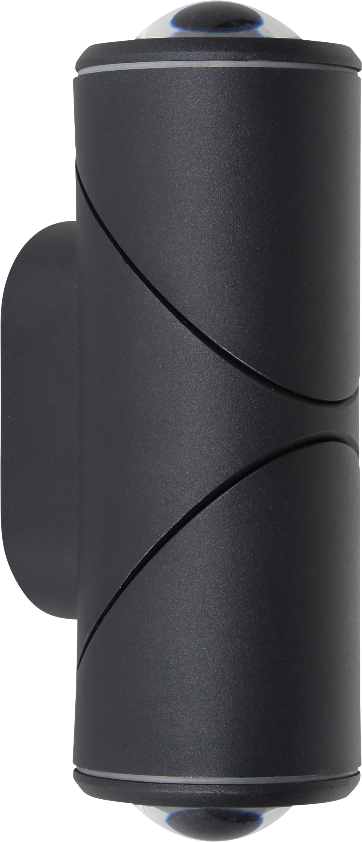Rotatable Cylinders 2 way OutdoorLED Wall Light 2x5w Black