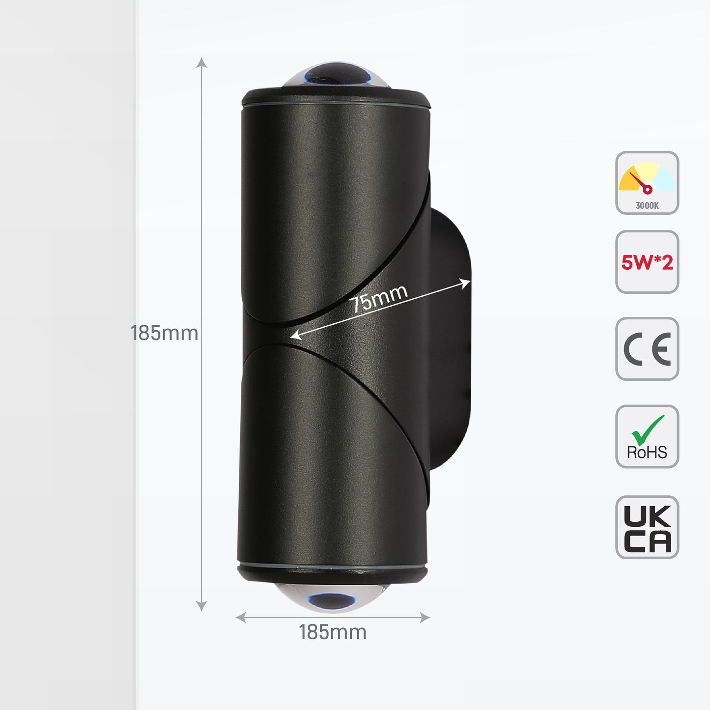 ROTATABLE CYLINDERS 2 WAY OUTDOOR LED WALL