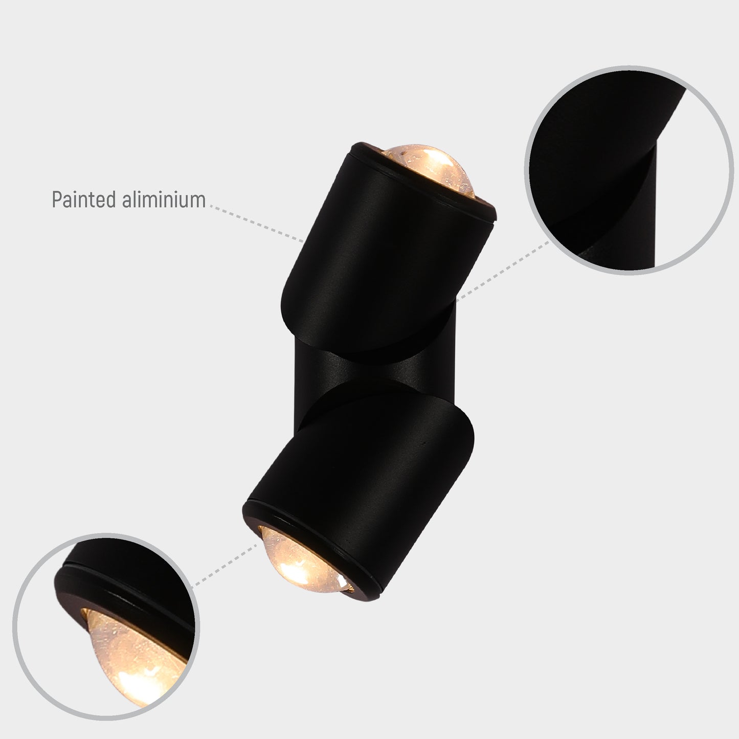 ROTATABLE CYLINDERS 2 WAY OUTDOOR LED WALL