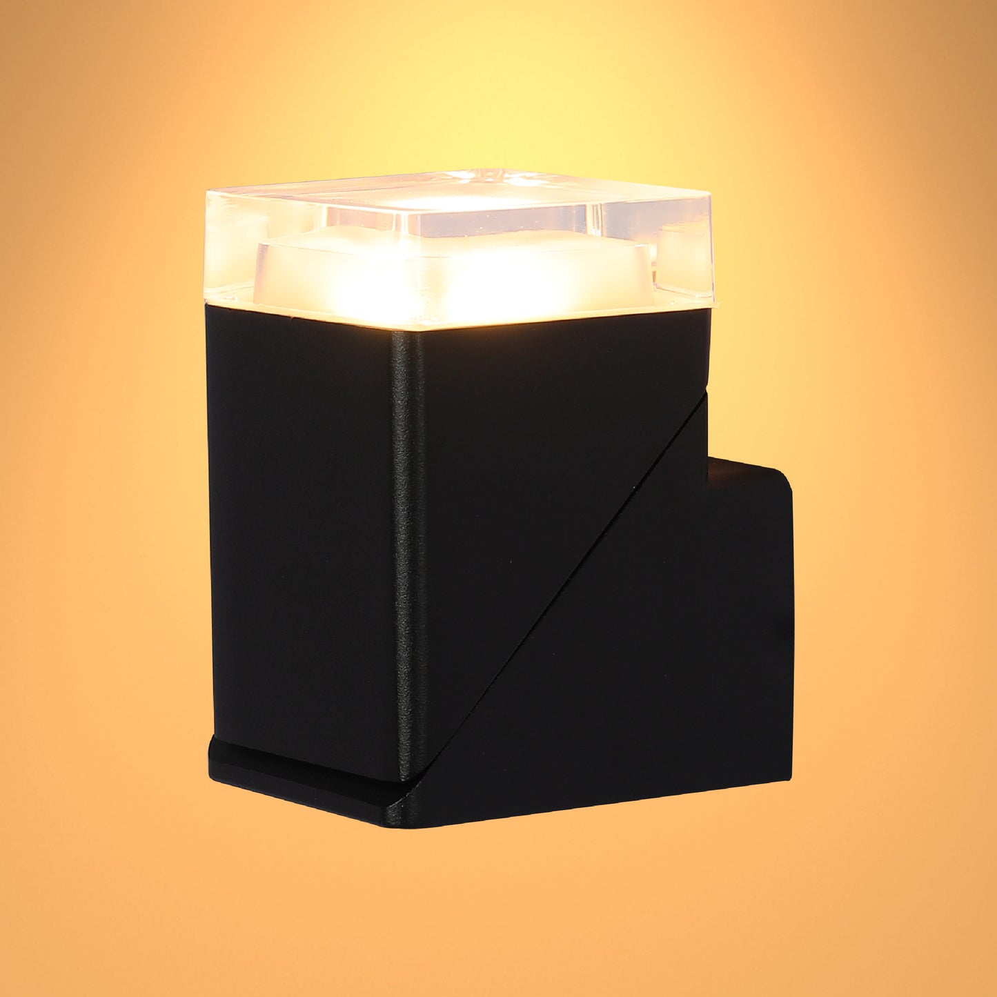 Rotatable Cube 1 way OutdoorLED Wall Light 5W Black