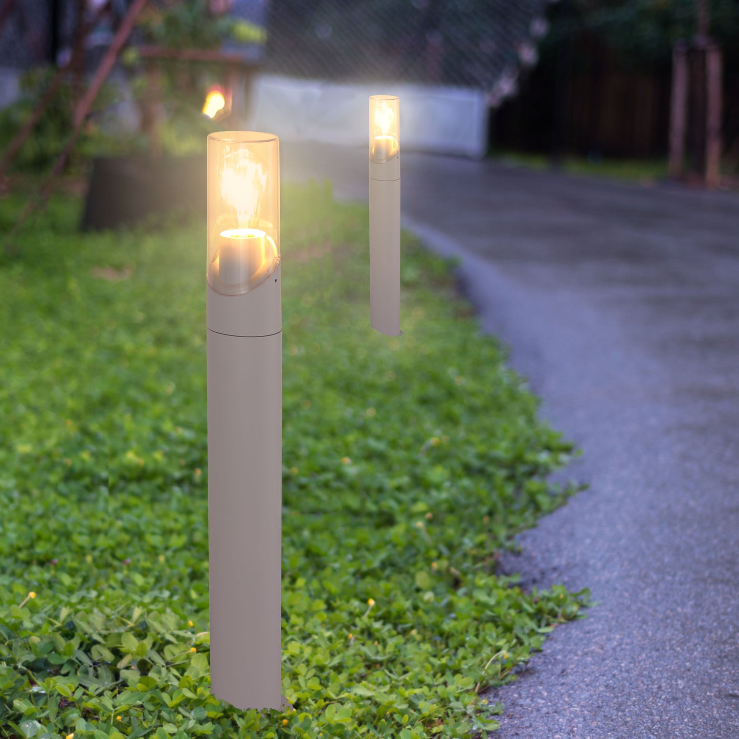 Norman Newport Outdoor Bollard Pathway Fence-top Light E27 White