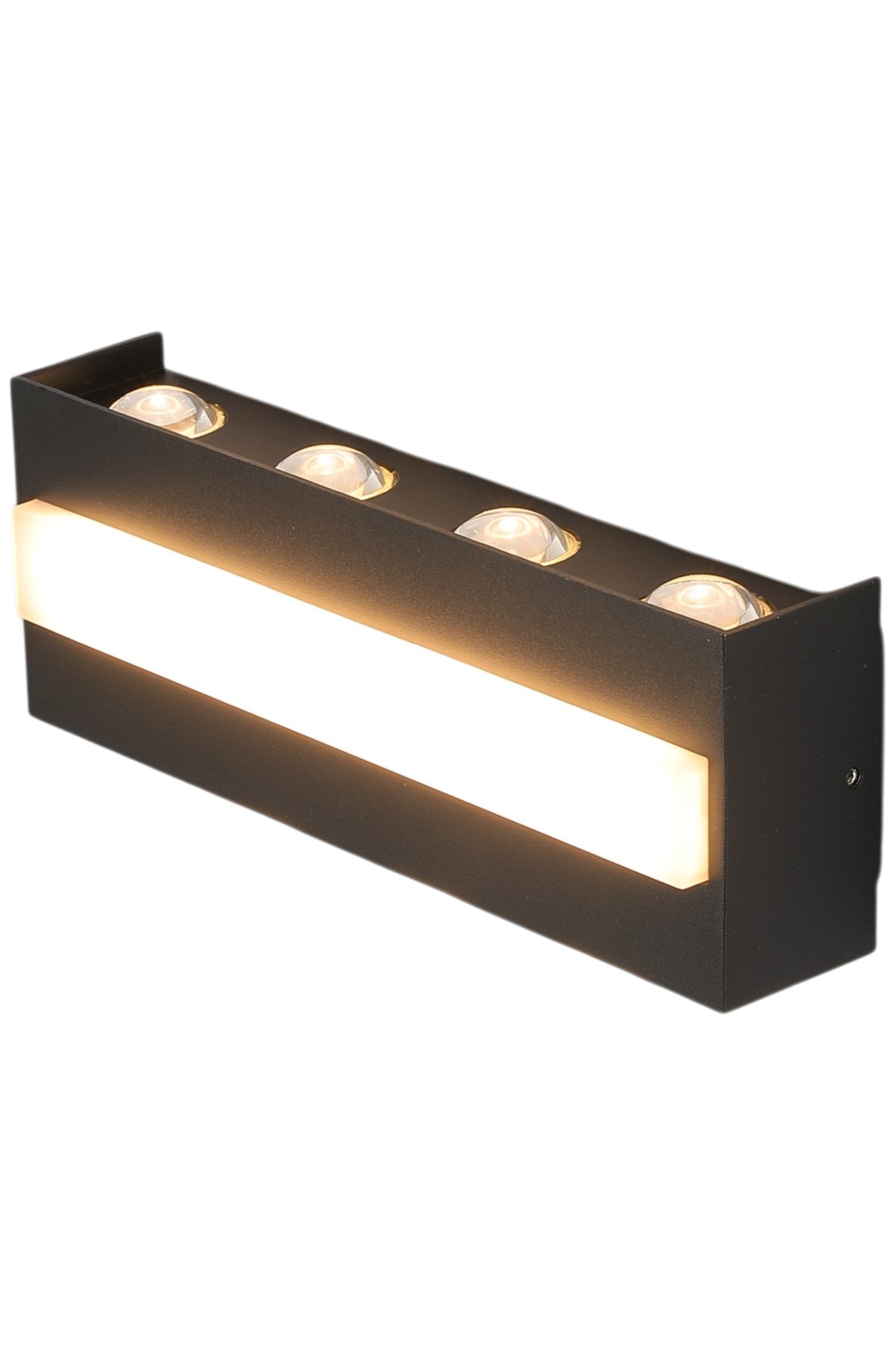 LED Outdoor Wall Light F813E-4 Black 8W+7W 3000K IP54 (TEKLED)