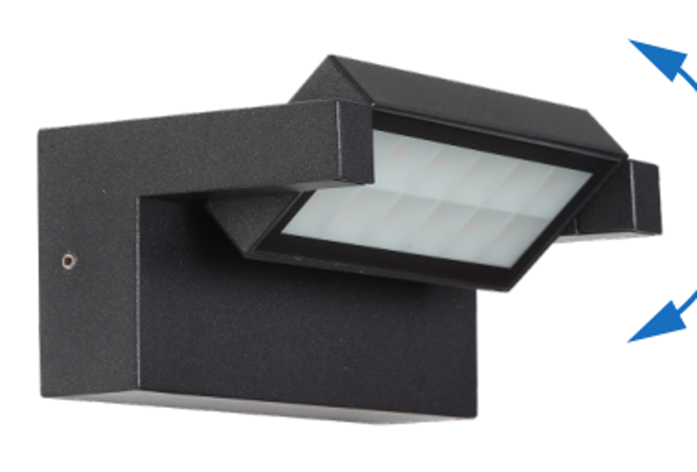 Black LED Outdoor Wall Light W1472 18W 3000K IP65 (TEKLED)