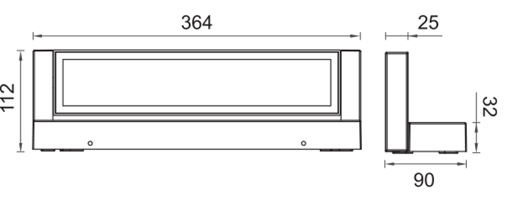 Black LED Outdoor Wall Light W1473 30W 3000K IP65(TEKLED)