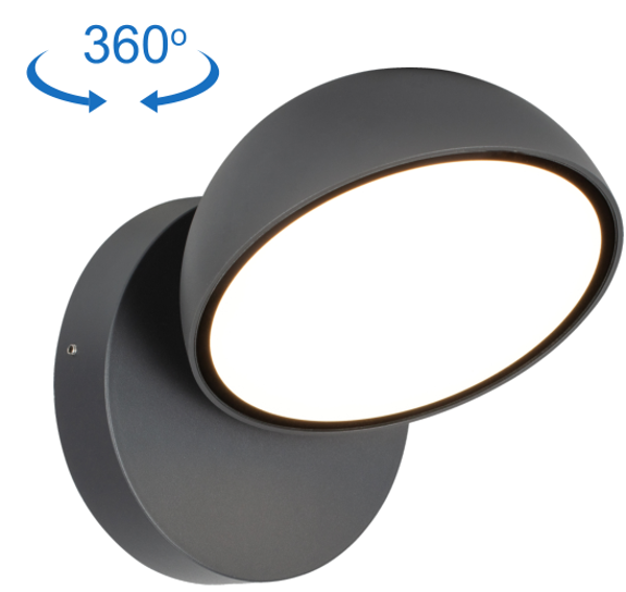 Black LED Outdoor Wall Light W1571 20W 3000K IP65(TEKLED)
