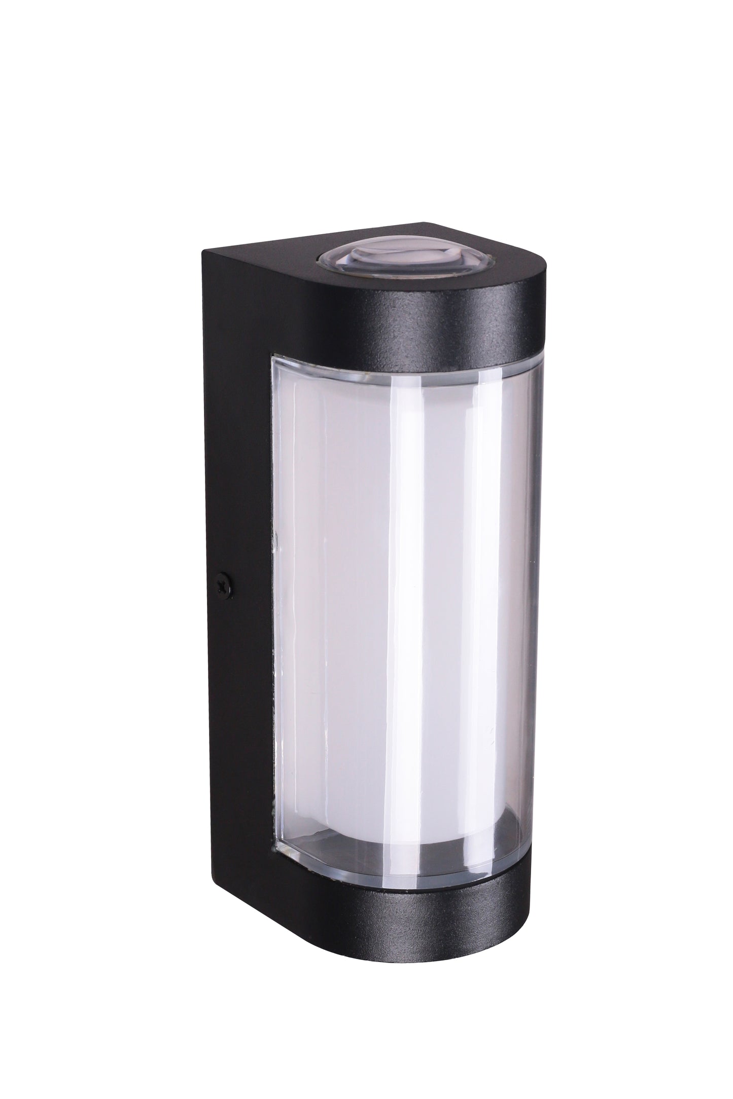 MODERN LED CYLINDER UP DOWN OUTDOOR WALL LIGHT BLACK
