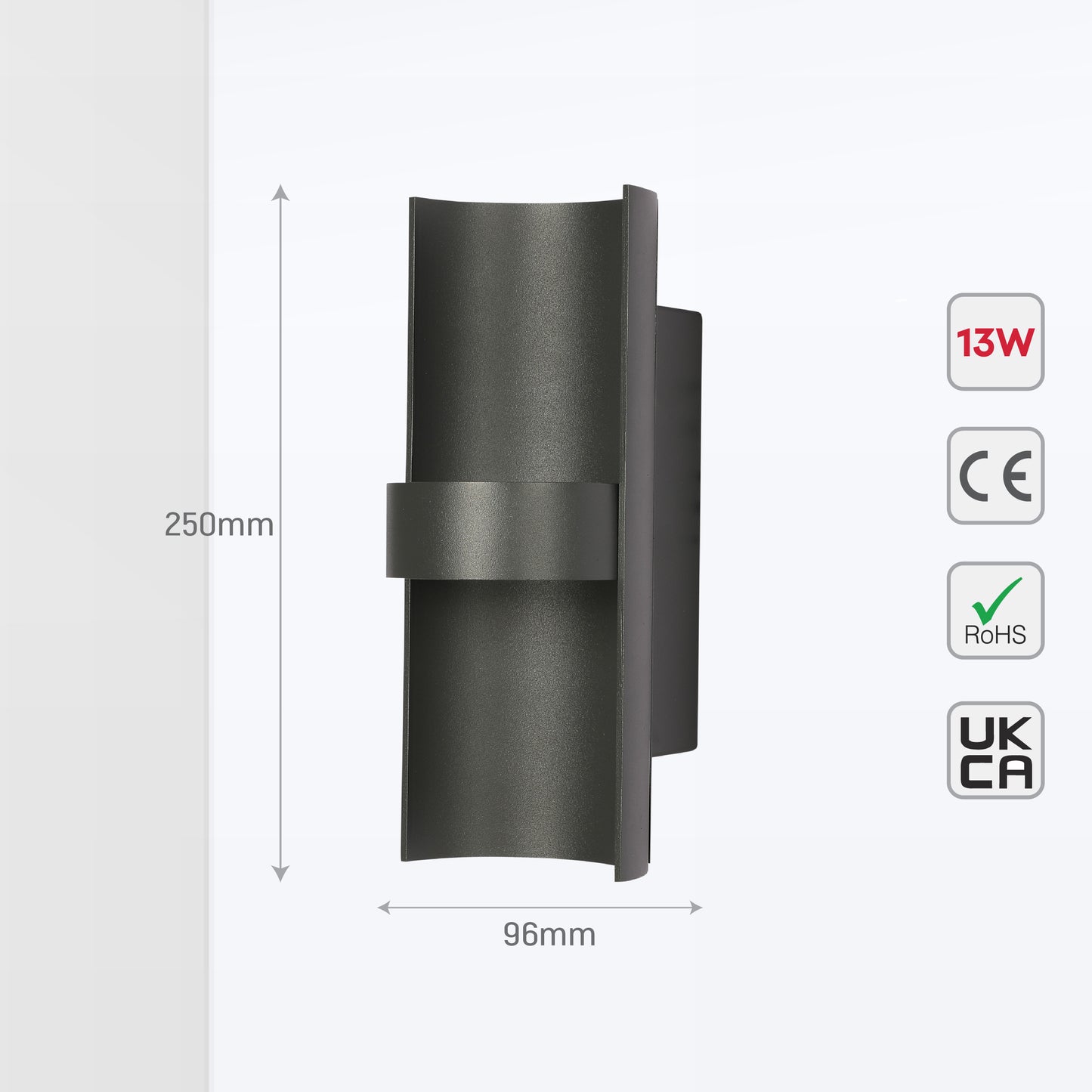 Splitted Bamboo Middle Node Up and DownLED Outdoor Wall Light 3000K/4000K/6500K 13W (TEKLED)
