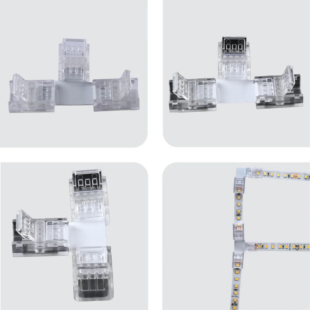 T junction LED Strip connector for 10mm LED strip lights 