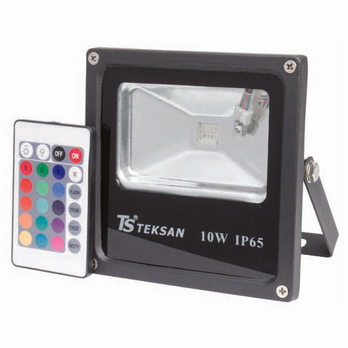 Floodlight LED FD1001x10W RGB BLACK IP65(TS)
