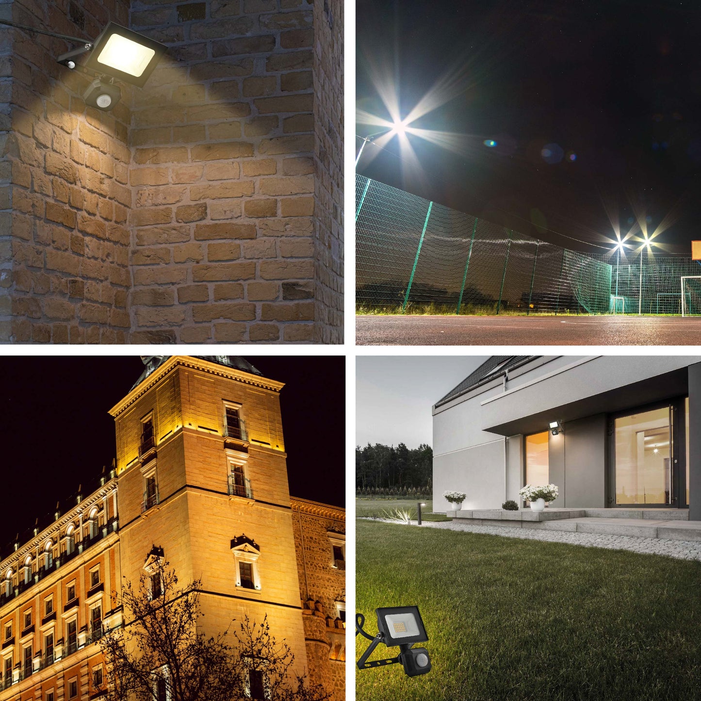 Floodlight LED IK06 With  Motion Sensor 20W 1600LM 4000K BL 240V IP65 UK(TEKLED)