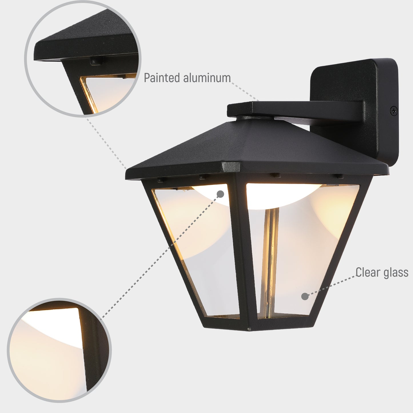 LED Outdoor Wall Light A0302 6W Black