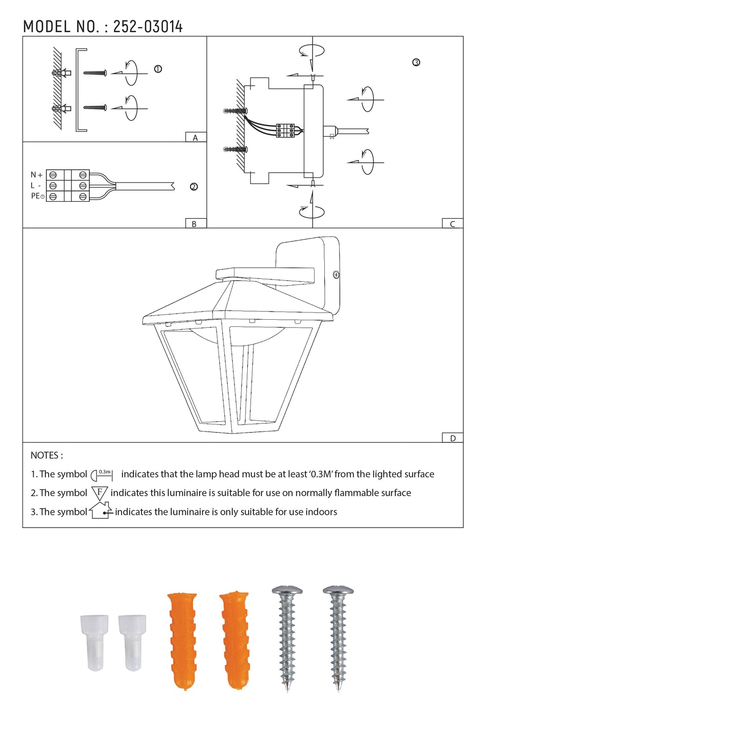 LED Outdoor Wall Light A0302 6W Black