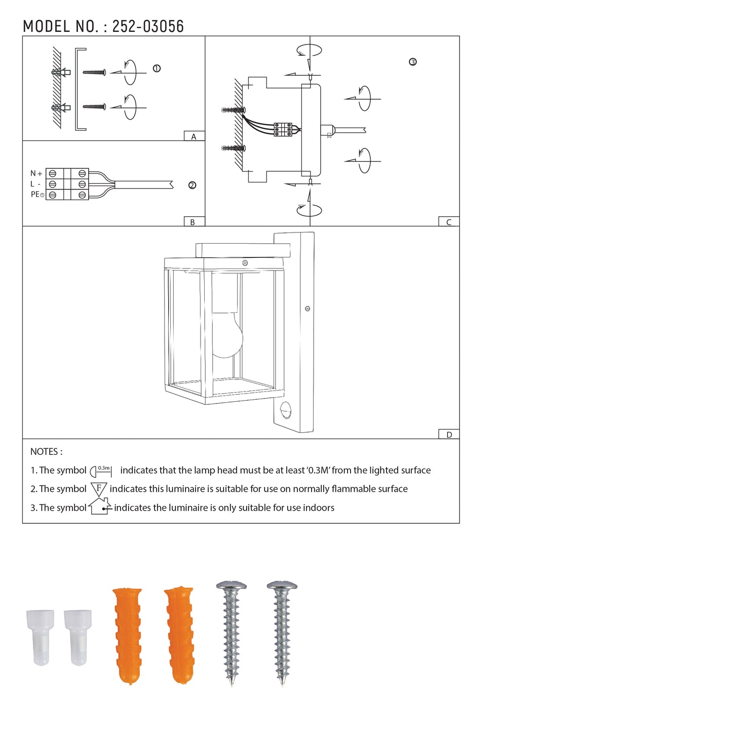 Outdoor Wall Light N800 E27 Dark Grey With Motion Sensor