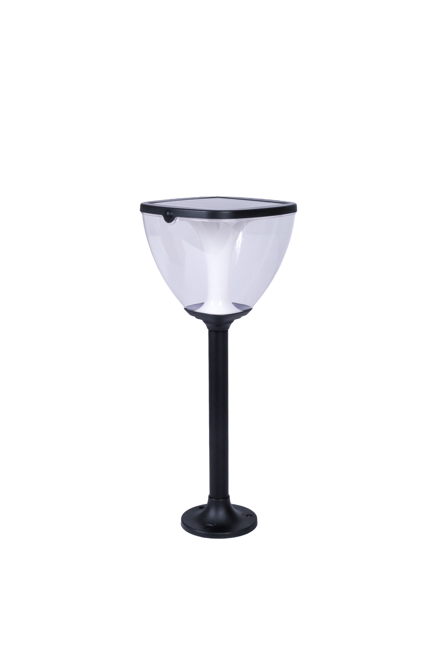 SOLAR POWERED BOLLARD LAMP BLACK 6500K+3000K (TEKLED)
