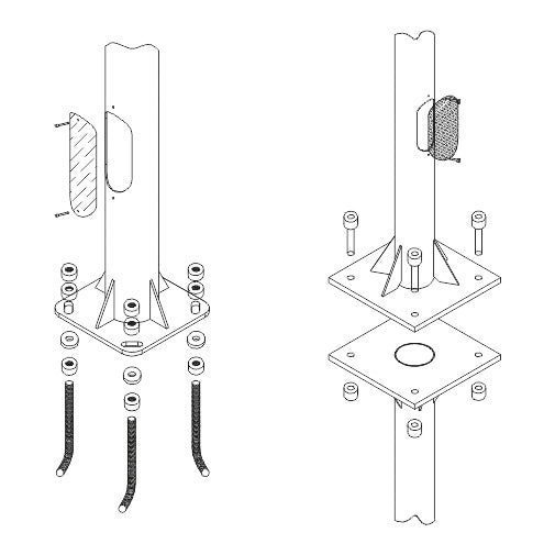 Underground fitting for poles H-5m 80x114 (TS)
