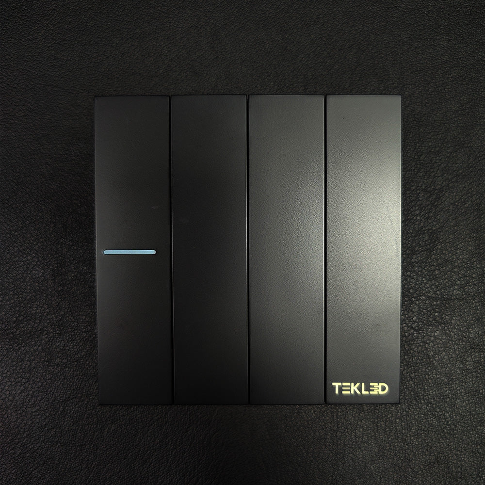 BLACK 250V 10A 4Gang 2Way Switch(TEKLED)