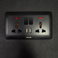 250V 2Gang 13A Switched Univer Socket with USB