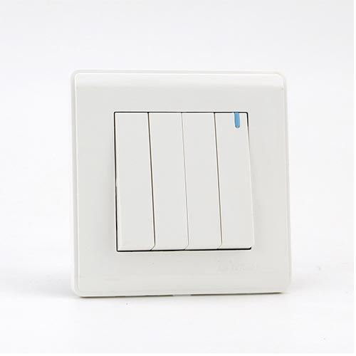 PRIME WHITE 4 GANG One Way Switch (TS)
