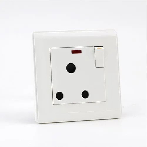 PRIME WHITE 15A 1 GANG Socket with neon (TS)