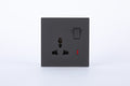 SWITCHED 3 PIN UNIVERSAL SOCKET WITH NEON S60-015 BABY FACE (TEKLED ELECTRIC)