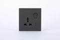 SWITCHED 3 PIN UNIVERSAL SOCKET WITH NEON S60-015 BABY FACE (TEKLED ELECTRIC)