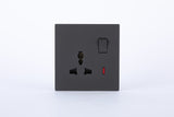 SWITCHED 3 PIN UNIVERSAL SOCKET WITH NEON S60-015 BABY FACE (TEKLED ELECTRIC)