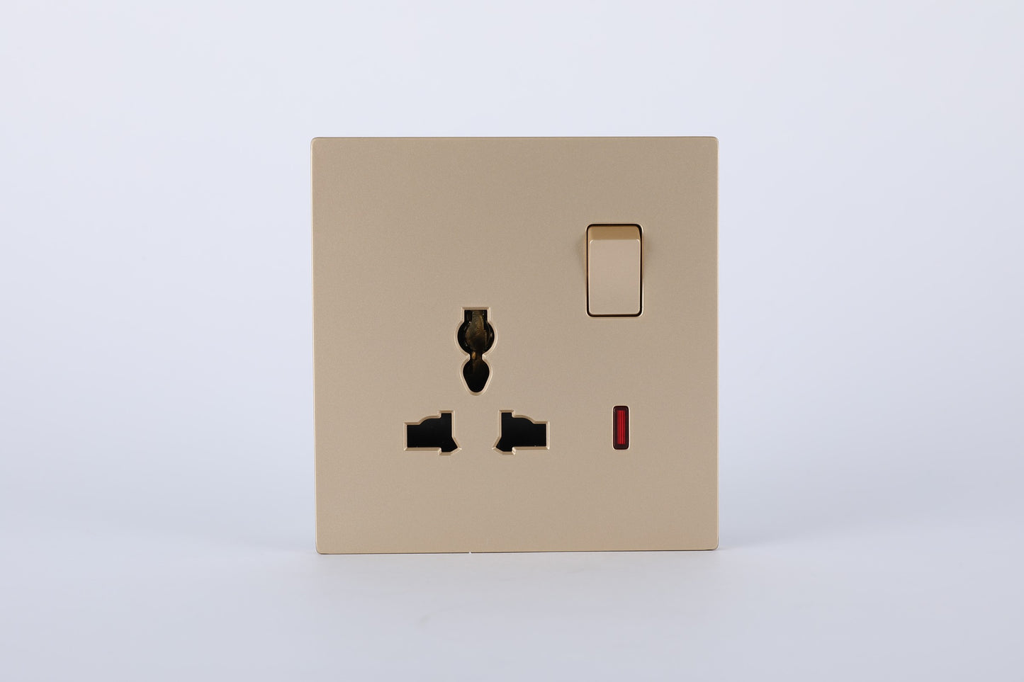 SWITCHED 3 PIN UNIVERSAL SOCKET WITH NEON S60-015 BABY FACE (TEKLED ELECTRIC)
