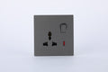SWITCHED 3 PIN UNIVERSAL SOCKET WITH NEON S60-015 BABY FACE (TEKLED ELECTRIC)