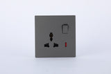 SWITCHED 3 PIN UNIVERSAL SOCKET WITH NEON S60-015 BABY FACE (TEKLED ELECTRIC)