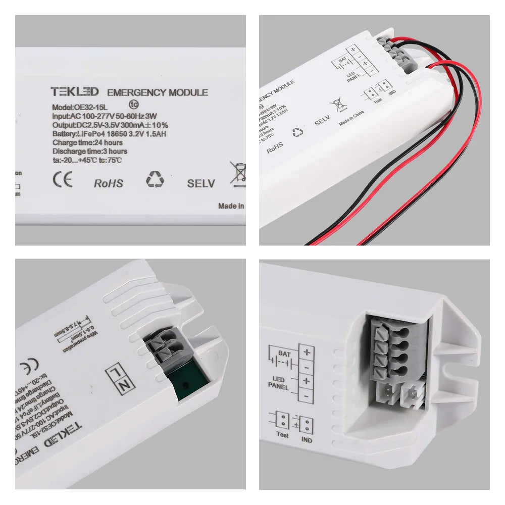 LED Flush Ceiling Light TEKLED 3Hours Emergency Device For BH00001 220-240V (TEKLED)--118-03612