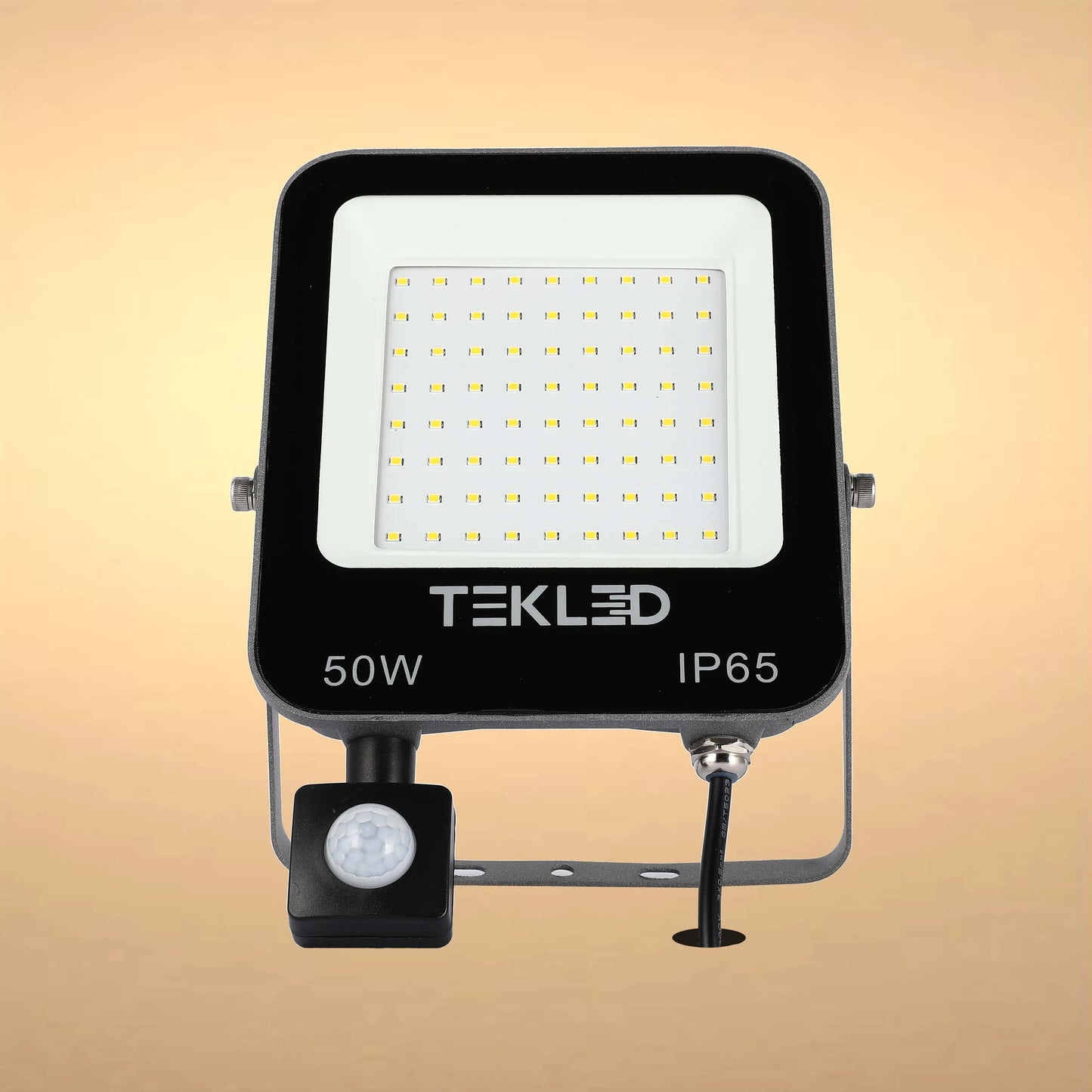 50W Black LED Floodlight PIR Motion Sensor IP65