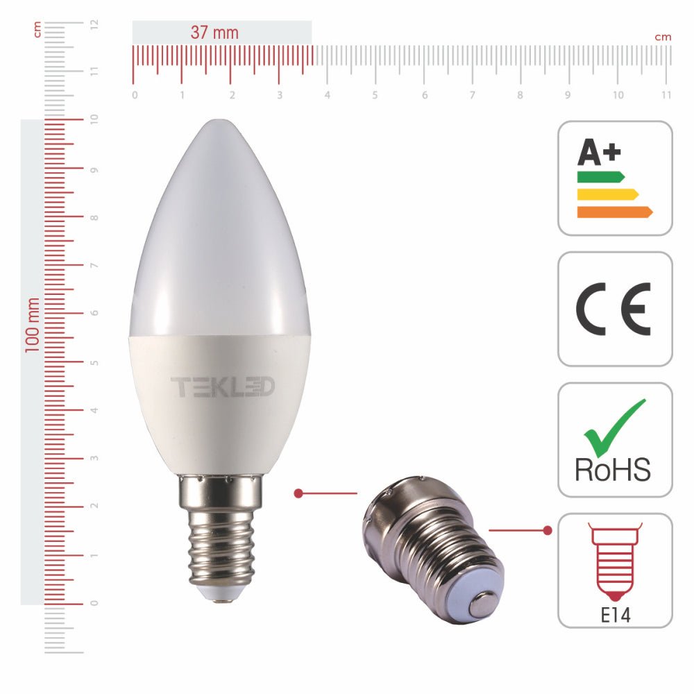 LED BULB C37 DIM 5W E14 3000K UK