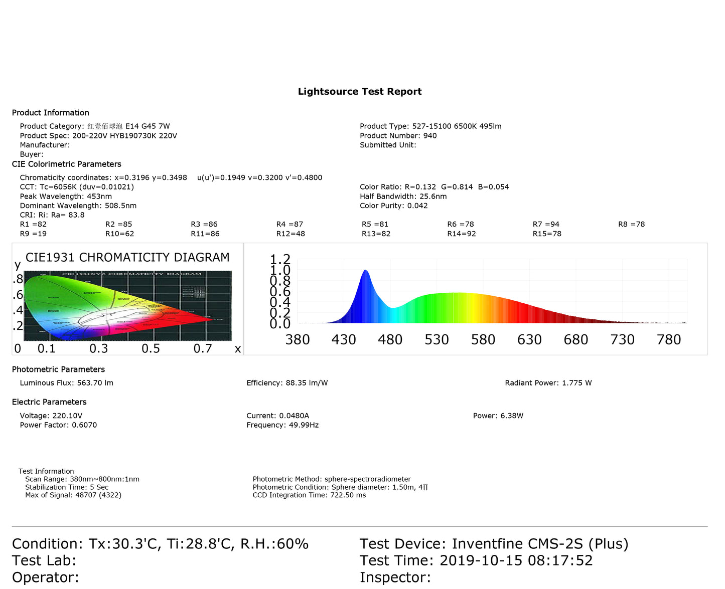 BULB LED G45 7W E14 6500K (HAIGER)