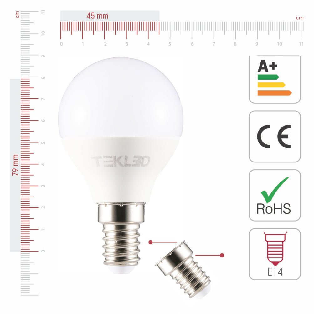 AMPLED P45 GOLF BALL 6W E14 2700K DIMM