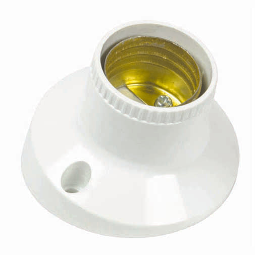38008 Lamp holder wall mounted PLASTIC E27 (EKIN)