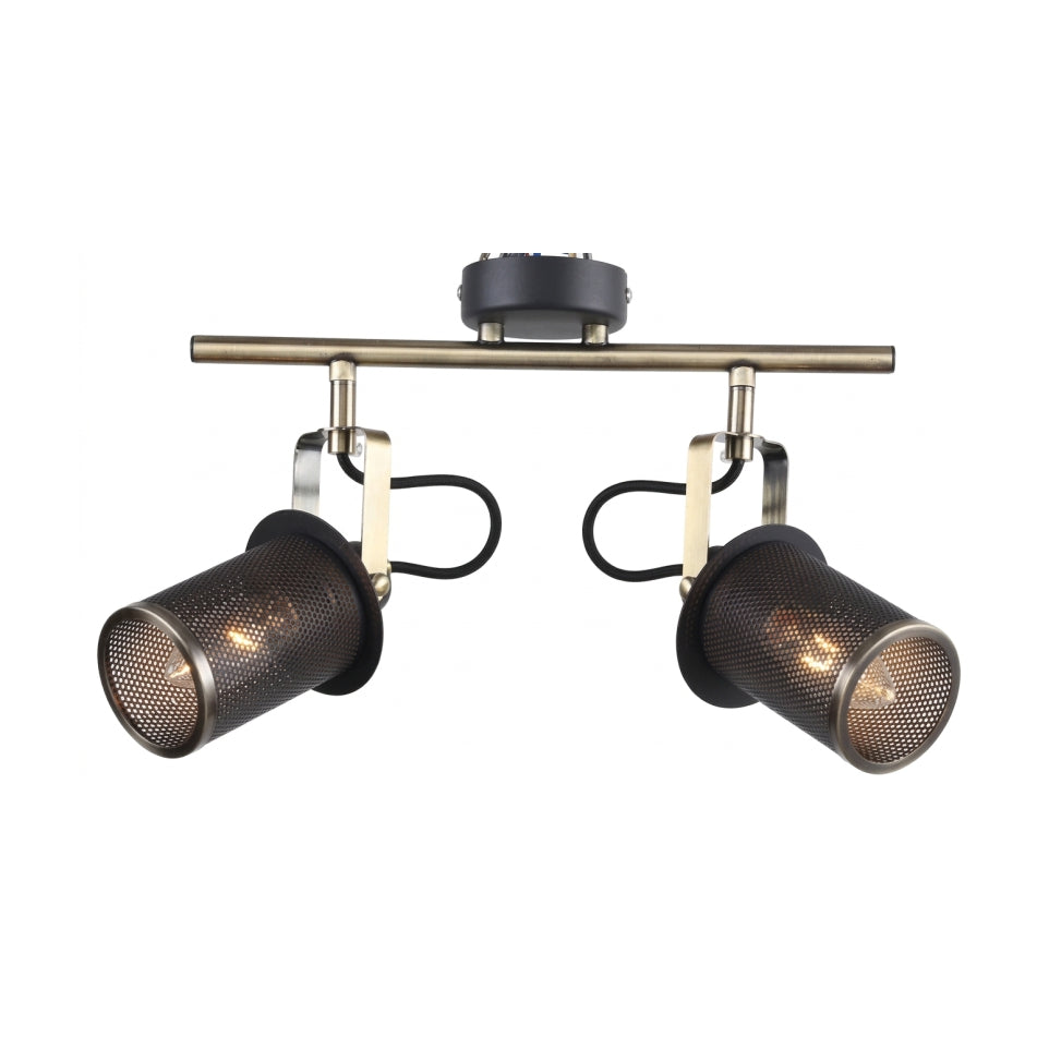 CEILING LAMP 80032 BLACK+ANTIQUE BRASS E14 (TEKLED)