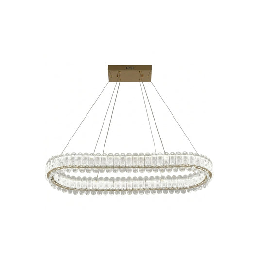Crystal Chandelier Light C818 3CCT Gold L900xW350mm (TEKLED)