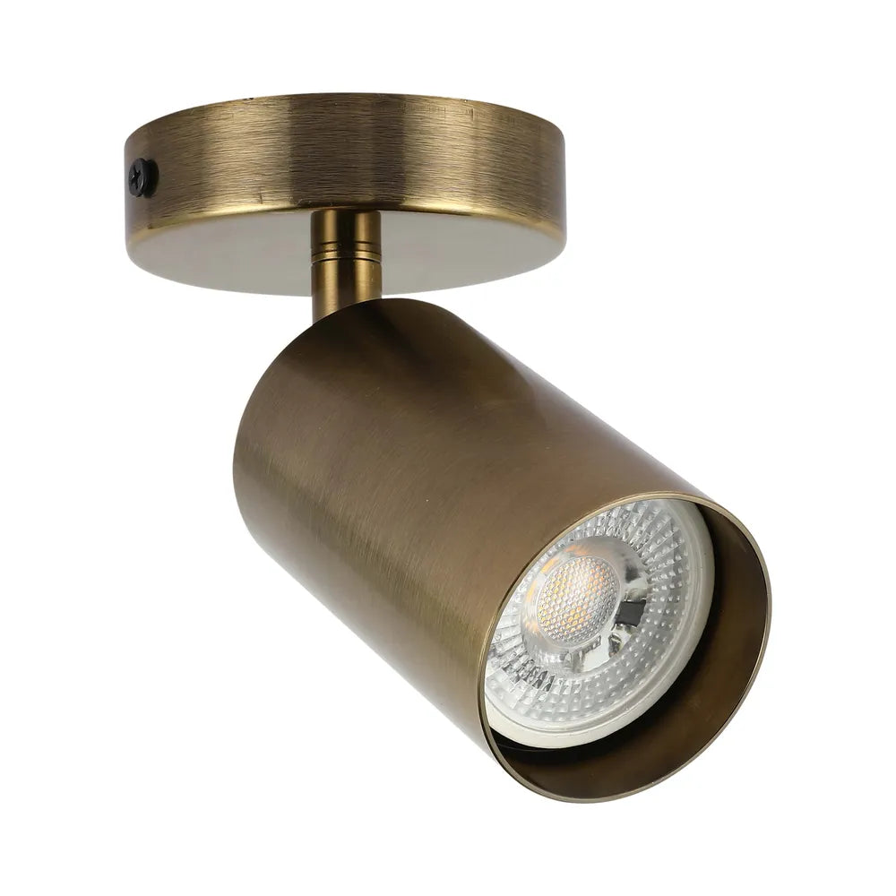 Spotlights TEKLED Antique Brass GU10 Spotlight Bar-1 Lamp-172-030621