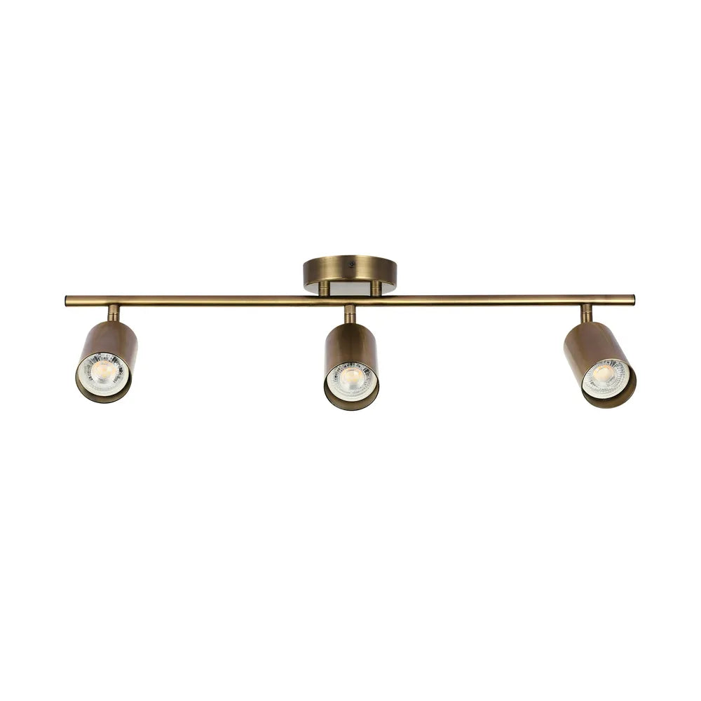 Antique Brass GU10 Spotlight Bar