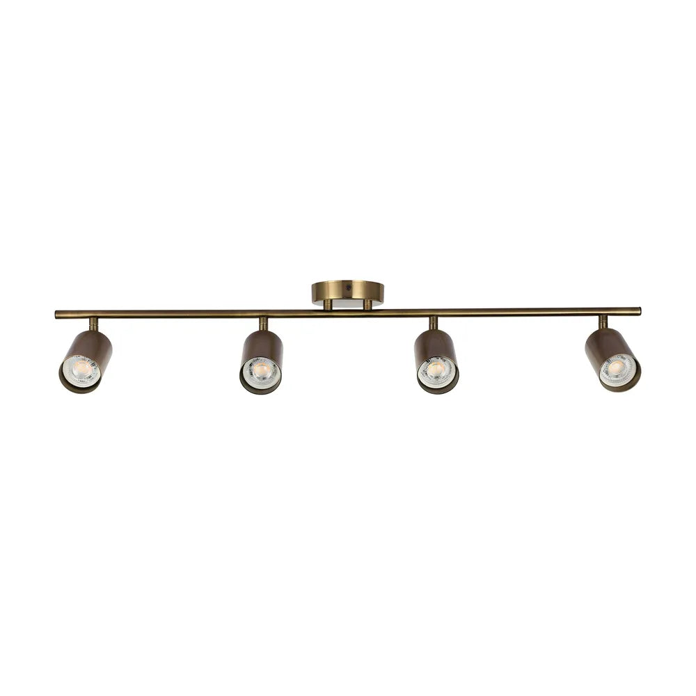 Antique Brass GU10 Spotlight Bar