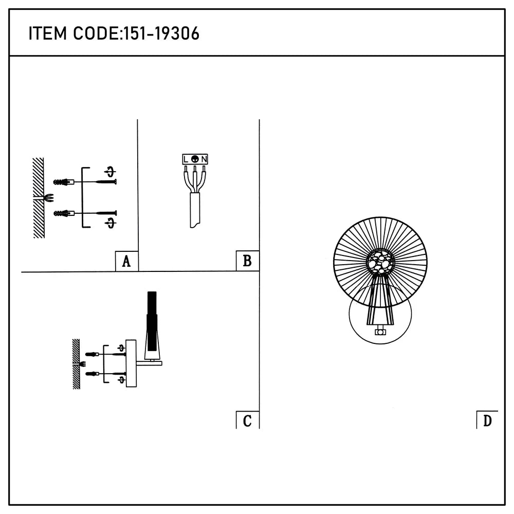 Close shot of the Antique Brass LED Wall Lamp 4W 3CCT (TEKLED)-151-19306-151-19306