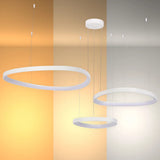 Aurora Flow Dynamic LED Modern Pendant Ceiling Light (Customisable 3 Rings, CCT Adjustable)