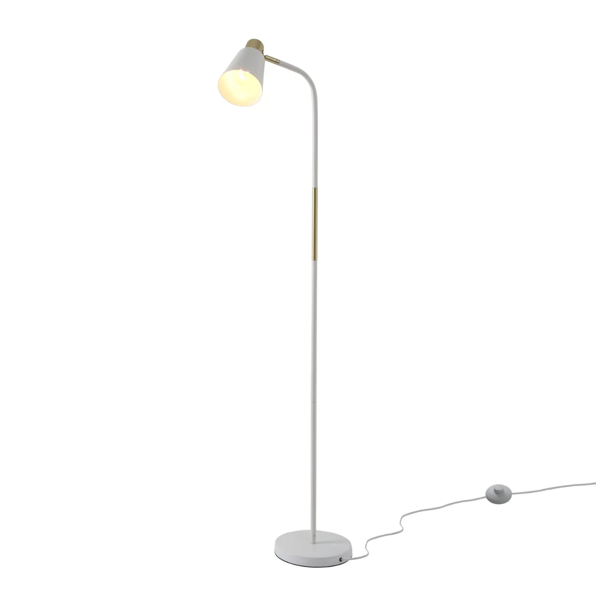 Main image of Bend Design Floor Lamp with Gold Accents - E27 130-03554