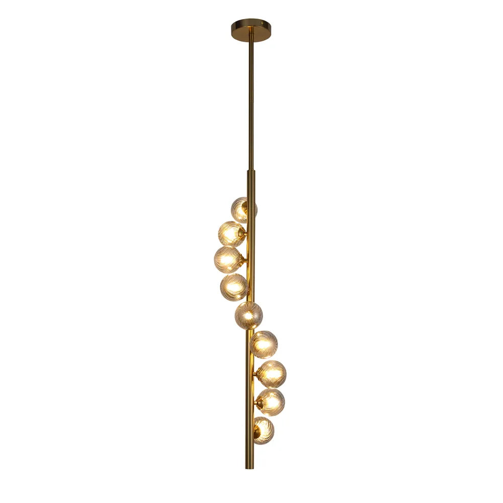 Chandelier TEKLED Bronze Chandelier 66787B-9B Smoke Glass 9xG9(TEKLED)-159-18282--159-18282