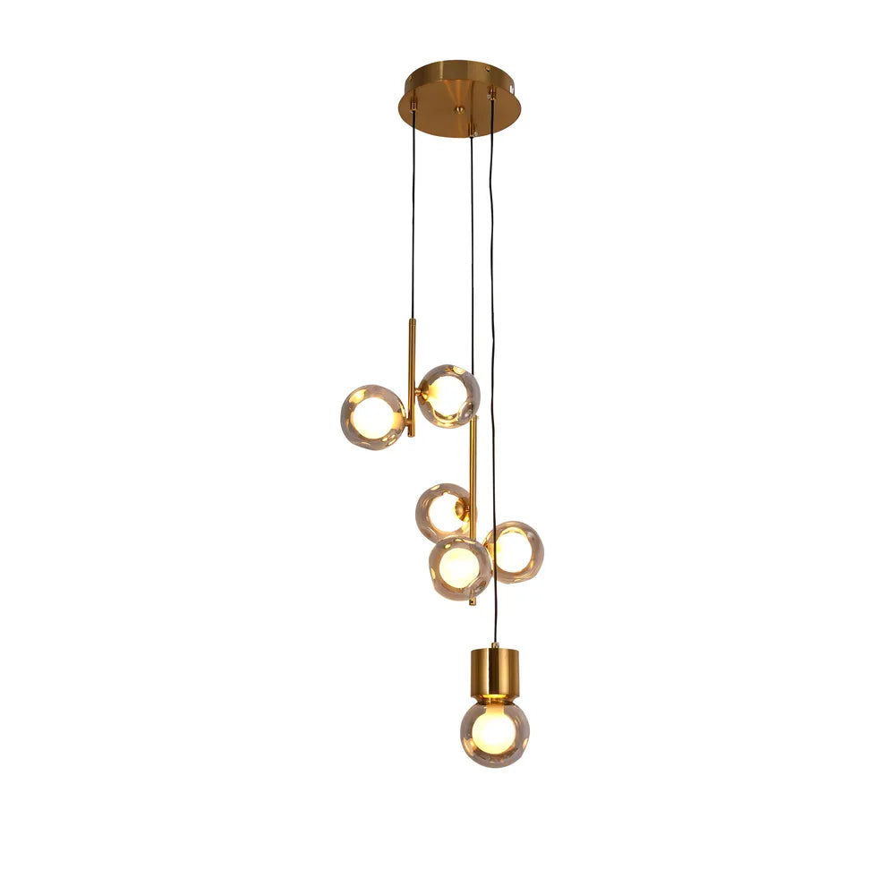 Chandelier TEKLED Bronze Chandelier 66804A Smoke Glass 6xG9(TEKLED)-159-18280--159-18280