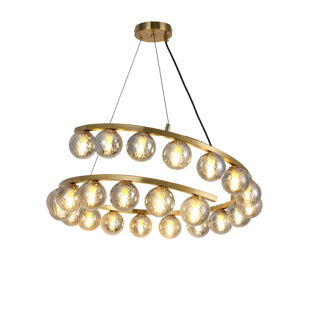 Chandelier TEKLED Bronze Chandelier 67003-600 Smoke Glass 23xG9(TEKLED)-159-18276--159-18276