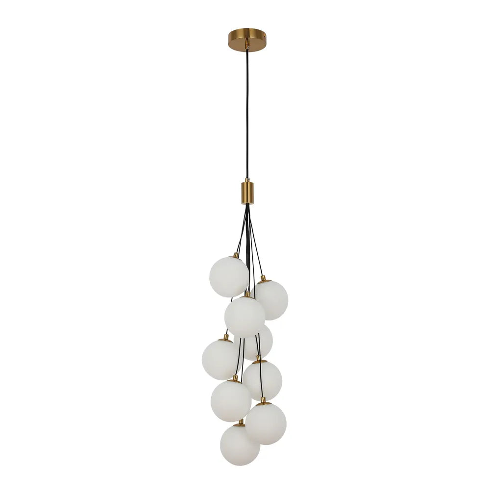 Chandelier TEKLED Bronze Chandelier 67067-9 Milky Glass 9xG9(TEKLED)-159-18260--159-18260