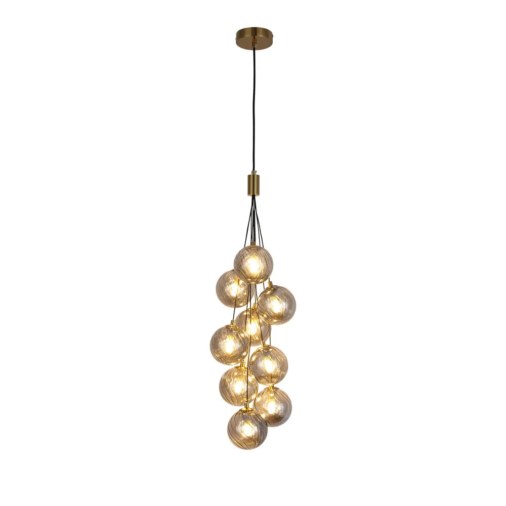 Chandelier TEKLED Bronze Chandelier 67068-9 Smoke Glass 9xG9(TEKLED)-159-18262--159-18262