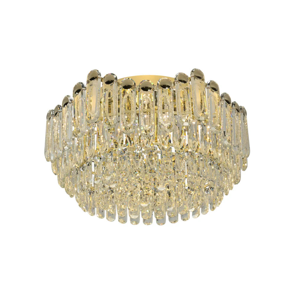 Main image of Cascade Crystal Flush Chandelier Ceiling Light | TEKLED 159-18065