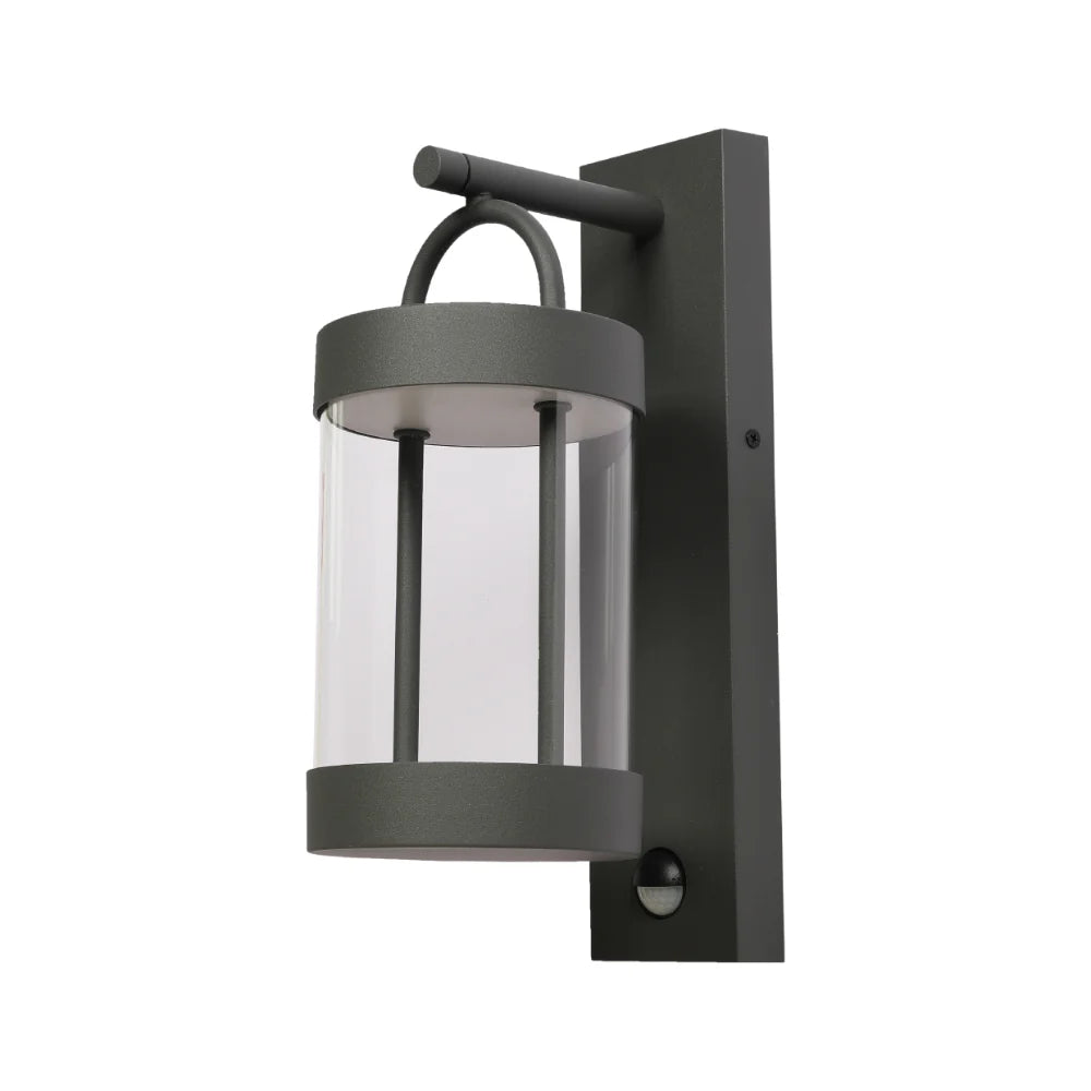 Cassian LED Outdoor Lantern Wall Light 8W 3000K Dark Grey